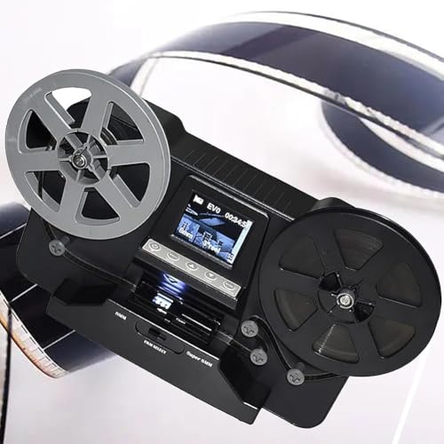 KK-GAL Old School Film Scanner, Digital Negatives Film and Digitizer with Display Screen, Converts 8Mm & Super 8 Films to JPEG Images, Nostalgic Slide Scanner, Film Negative Scanner Slide Viewer