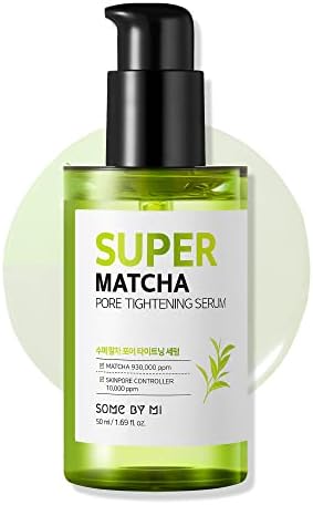 SOME BY MI Super Matcha Pore Tightening Serum - 1.69Oz, 50ml - Made from Match Water for Sensitive Skin - Skin Moisturizing and Purifying Effect - Blackheads, Sebum and Pore Care - Korean Skin Care