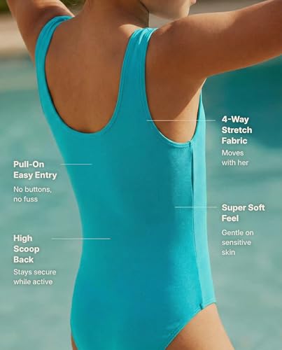 Image of Girls' UPF 50+ Swimsuit in One Piece by City Threads
