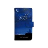 iPhone17Pro 用 手帳型 ケース 猫と星座 スマートフォンケース 星 おしゃれ 絵本