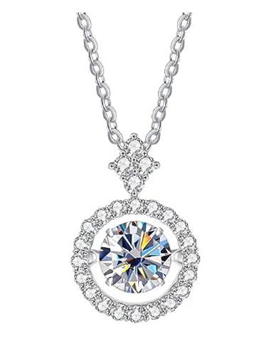 Accessoires 1CT Coup Rond bijou femme pendentif design intemporel et brillant