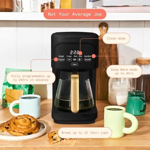 Image of 12 Cup Programmable Coffee Maker, by Drew Barrymore (Black Sesame)