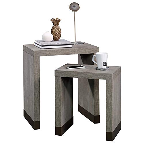 Pemberly Row 2 Piece Nesting End Table Set In Mystic Oak #TOP5