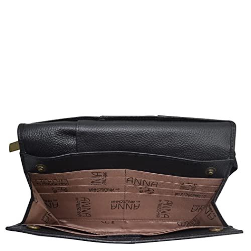 Anna by Anuschka Women’s Hand-Painted Genuine Leather Organizer Wallet On a String4