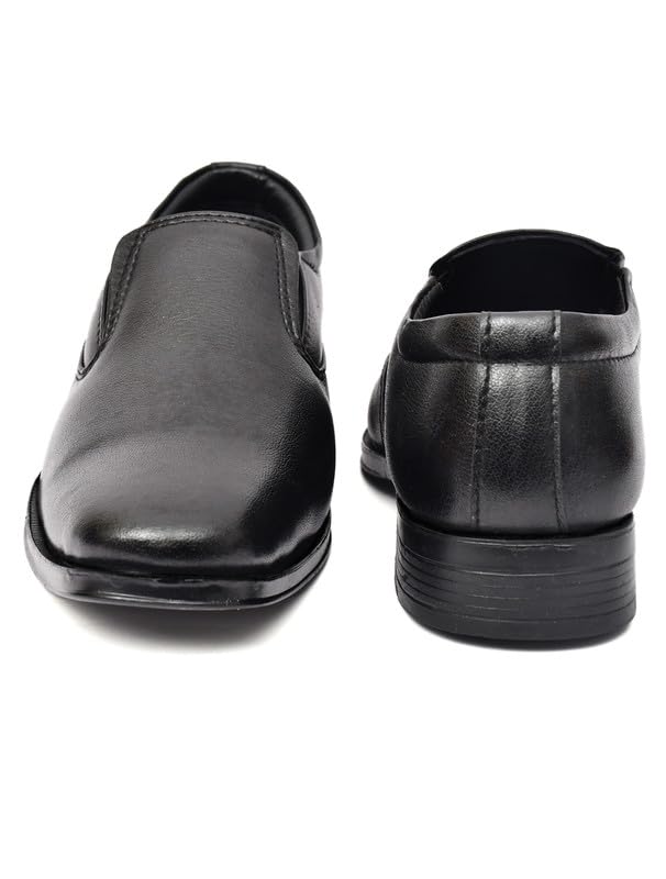 Image of WUSQA Enterprises Men's Leather Formal Shoes | Classic Pull-On Dress Shoes for Office, Business, Party & Wedding | Durable & Comfortable Footwear