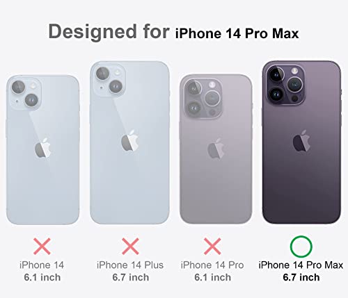 Image of KAPAVER Ice Crystal Series Clear Case Cover with Edge to Edge Tempered Glass Compatible with iPhone 14 Pro Max (Clear)