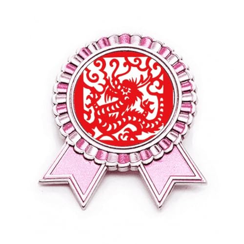Broche dragon papier en Métal Rose le cadeau Zodiaque idéal