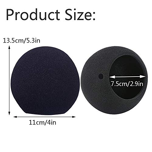 Professional Microphone Cover Foam Microphone Windscreen Wind Cover for Blue Snowball,Black… - Thumbnail 4