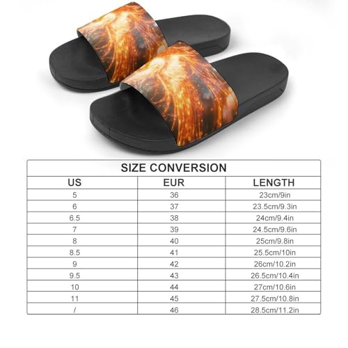 Light Swirling Phoenixes Shower Slippers for Women Men Casual Non-Slip Slide Sandals Beach Bathroom Shoes2