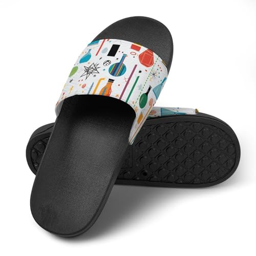 Pattern of Science House Sandals Non-Slip Bathroom Slippers Beach Summer Shoes for Men Women4