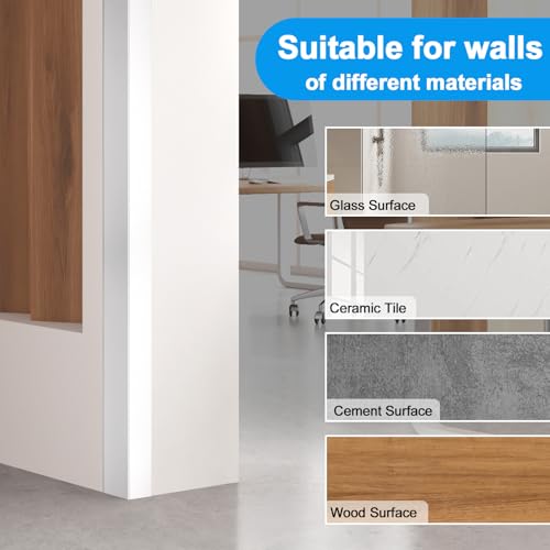 Image of 8Pack Aluminum Metal Corner Protector, 45″x 2″ Peel and Stick L Molding Corner Guards with 90 Angle, for Wall Door Frame Cabinet Furniture Baseboard Protection and Decoration (White)