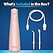 Waterpik Cordless Pulse Rechargeable Portable Water Flosser for Teeth, Gums, Braces Care and Travel with 2 Flossing Tips, Waterproof for Shower Use, ADA Accepted, WF-20 Pink, Packaging May Vary