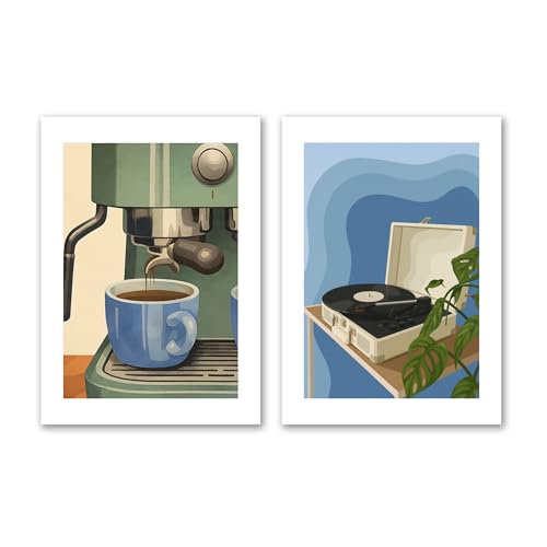 Affiches Retro Cafe & Vinyle SALVADERO decoration murale haut de gamme 50x40 cm