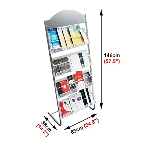 Présentoir de brochures à 4 niveaux pour éviter le désordre des magazines - 6