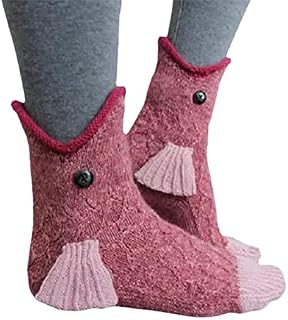 A/A Unisex Knitted Crocodile Socks Funny 3D Animal Socks Warm Winter Socks Funny Crocodile Shark Socks Cute Knitted Socks Animal Shape Socks