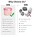 Uouovo 2024 Leak Proof Denture Bath Cup Large Denture case Retainer Cleaning Box for Travel, Complete Clean Care for Dentures,Denture Holder for Soaking (transparent pink)