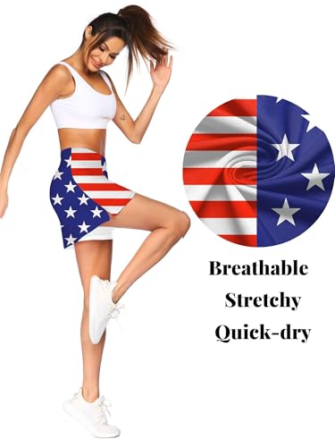 Image of Ekouaer 16 inch Golf Skorts for Woman with Inner Pockets Silicone Grippers Tennis Skirt Quick Dry Athletic Pickleball Skort