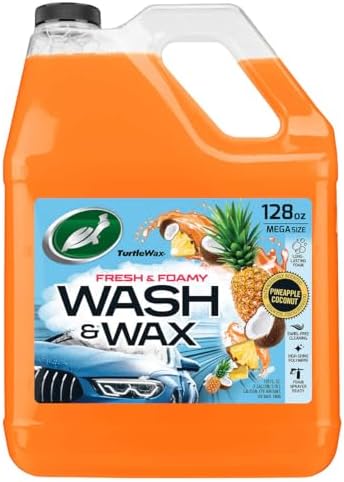 Turtle Wax Cera Espumosa Lavado y Cera, Aroma Piña Coco 128 oz miniatura 3