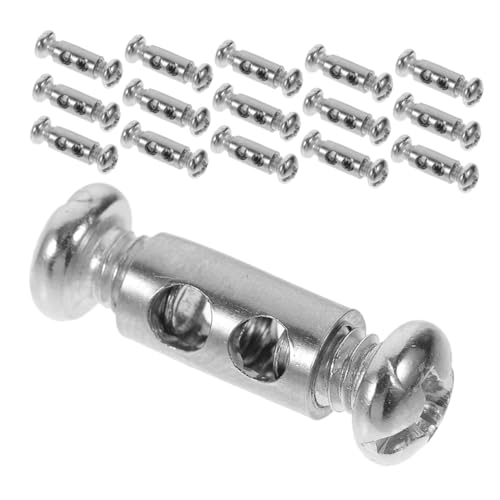 DEARMAMY 20 piezas Abrazaderas de Cable de Acero Resistentes Clip de Doble Orificio para Cuerda Clips Duraderos para Fijación Exterior y Proyectos Diversos