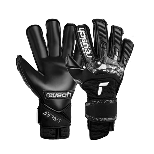 Reusch Attrakt Infinity Resistor Adaptiveflex Goalkeeper Gloves, Black, Size 10 #TOP22