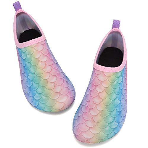 Image of WateLves Kids Water Shoes Toddler Girls Boys Barefoot Non-Slip Quick Dry Aqua Socks for Beach Swim Walking