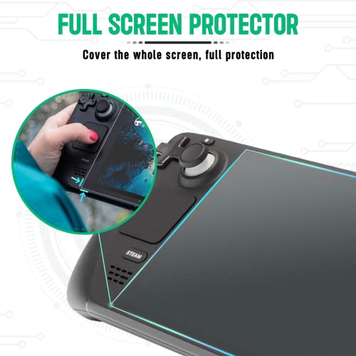 Ambison Matte Glass Screen Protector Designed For Steam Deck 7Inch, [2 Pack] Premium Anti Glare Glass/Full Coverage/Fingerprint Free/9H Hardness/Anti Scratch/Ultra Sensitive/Easy Installation #TOP2