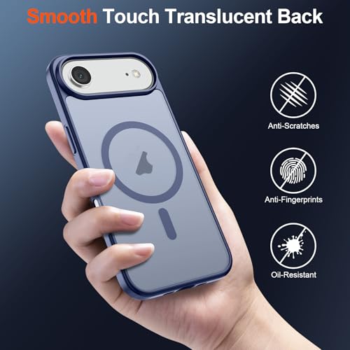 Image of SUPFINE Magnetic for iPhone Air Case (Compatible with MagSafe)(Military Grade Drop Protection) Slim Translucent Matte Shockproof with Anti-Fingerprint Phone Cover for 17 Air,Lavender Gray