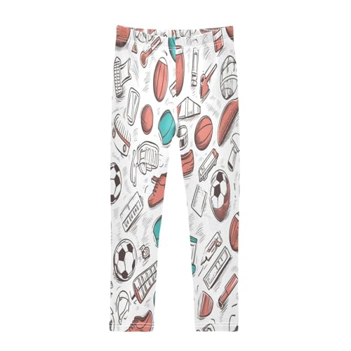 Toddler Girls Leggings Printed Yoga Pants Leggings Football Baseball for Kids
