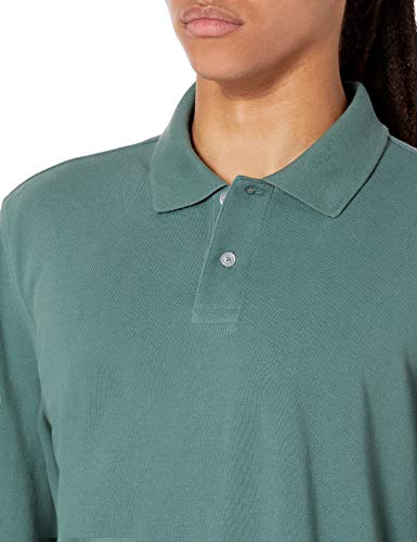 Amazon Essentials Men's Regular-Fit Long-Sleeve Pique Polo, Sage, X-Large - image 3