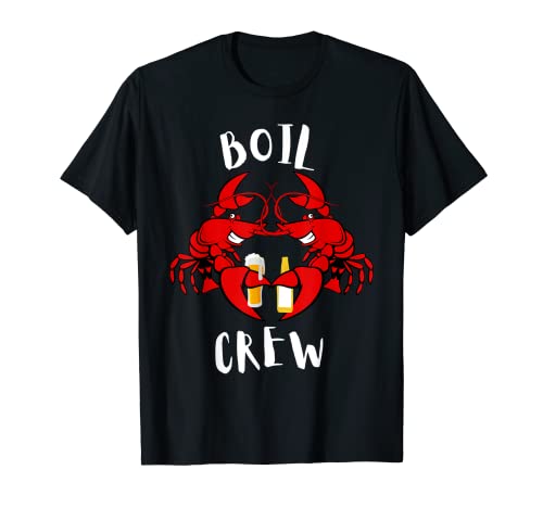 Camisetas divertidas de cangrejo, Beer Boil Crew Camiseta