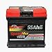 SMC Autobatterie Speed Max 55Ah L1 520A EN 12v PKW Ersetzt 44Ah 45Ah 50Ah 52Ah 54Ah 75Ah Starterbatterie wartungsfrei- Maße der Batterie: 20,7 x 17,5 x 19,0 cm - Pluspol rechts (DX+)