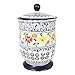 Gibson Elite 120844.01 2.72 qt Luxembourg Stoneware Canister with Lid, Hand Painted