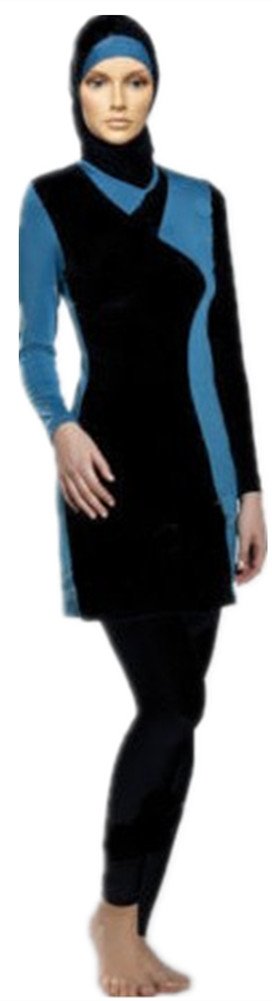 YEESAM Muslim Swimsuits for Women Long Sleeve Islamic Burkini Modest Swimwear