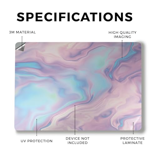 Image of Laptop Skin Compatible with Alienware M18 R2 (2024) - Pastel Wave - Premium 3M Vinyl Protective Wrap Decal Cover - Easy to Apply | Crafted in The USA by MightySkins