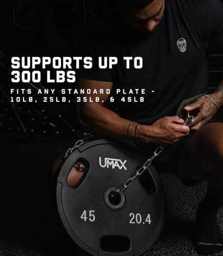 Image of Gymreapers Dip Belt With Chain For Weightlifting, Pull Ups, Dips - Heavy Duty Steel Chain For Added Weight Training