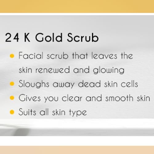 Image of 24K Gold face mask for glowing skin | 24K Gold face pack for glowing skin, skin hydrating, boosts collagen and restoring skin radiance | For All Skin Types | For Men & Women | 100 gm
