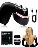 CAJECT Mini alisador de cabelo, alisador de cabelo portátil sem fio recarregável, alisador de cabelo de viagem com temperatura de 3 velocidades para mulheres em casa e viagens (preto)