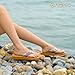 Ampeo Women's Arch Support Flip Flops Comfortable Casual Summer Beach Thong Sandals,Green Floral,Size 8
