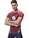 Red Plume Mens 3D Digital Printing Short Sleeve T-Shirt Outdoor Running Yoga Fitness Tight Shirt for Men Red