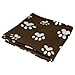 Evelots Fleece Pet Blanket, Brown/White, 60x40"