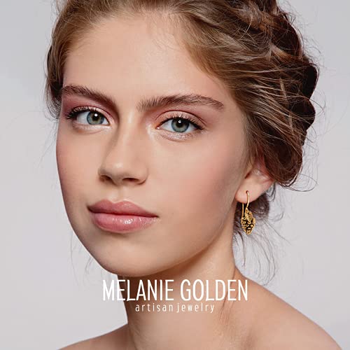 Melanie Golden Artisan Jewelry Pinecone Earrings With Leaves In Gold Or Silver (14K Gold Fill And Gold Plated Brass) #TOP6