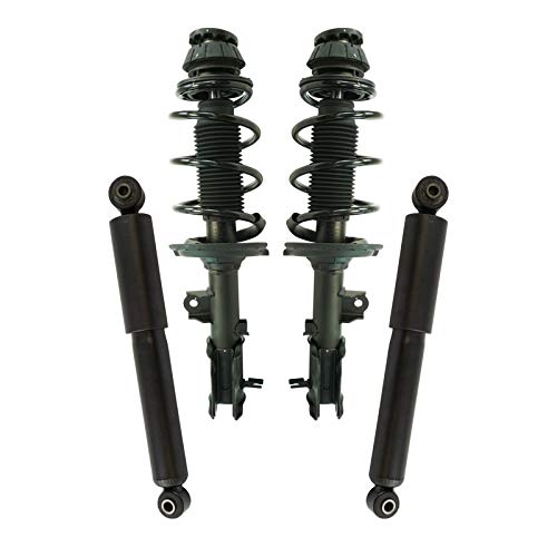 Image of TRQ Front and Rear Complete Strut Assembly & Shock Absorber Kit Complete Strut & Coil Spring Assembly Compatible with 2012-2017 Kia Rio