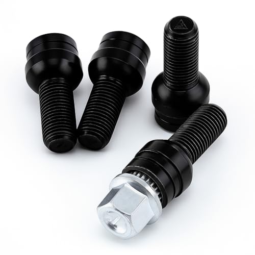 Car Locking Wheel Nut Set, M14*1.5mm Steel Wheel Bolts & Lock Lug Nut Set with Key