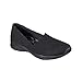 Skechers Womens Seager - Stat Scalloped Collar, Engineered Skech-knit Slip-on Classic Fit Loafer, Black/Black, 9 US