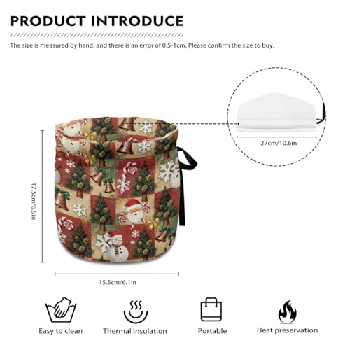 Image of Christmas Tea Cosy for Teapot Insulated Kettle Cover Thicken Breakfast Warmer Kitchen Teapot Dust Covers Washable Tea Cozy Tabletop Decorations for Afternoon Tea Coffee Party