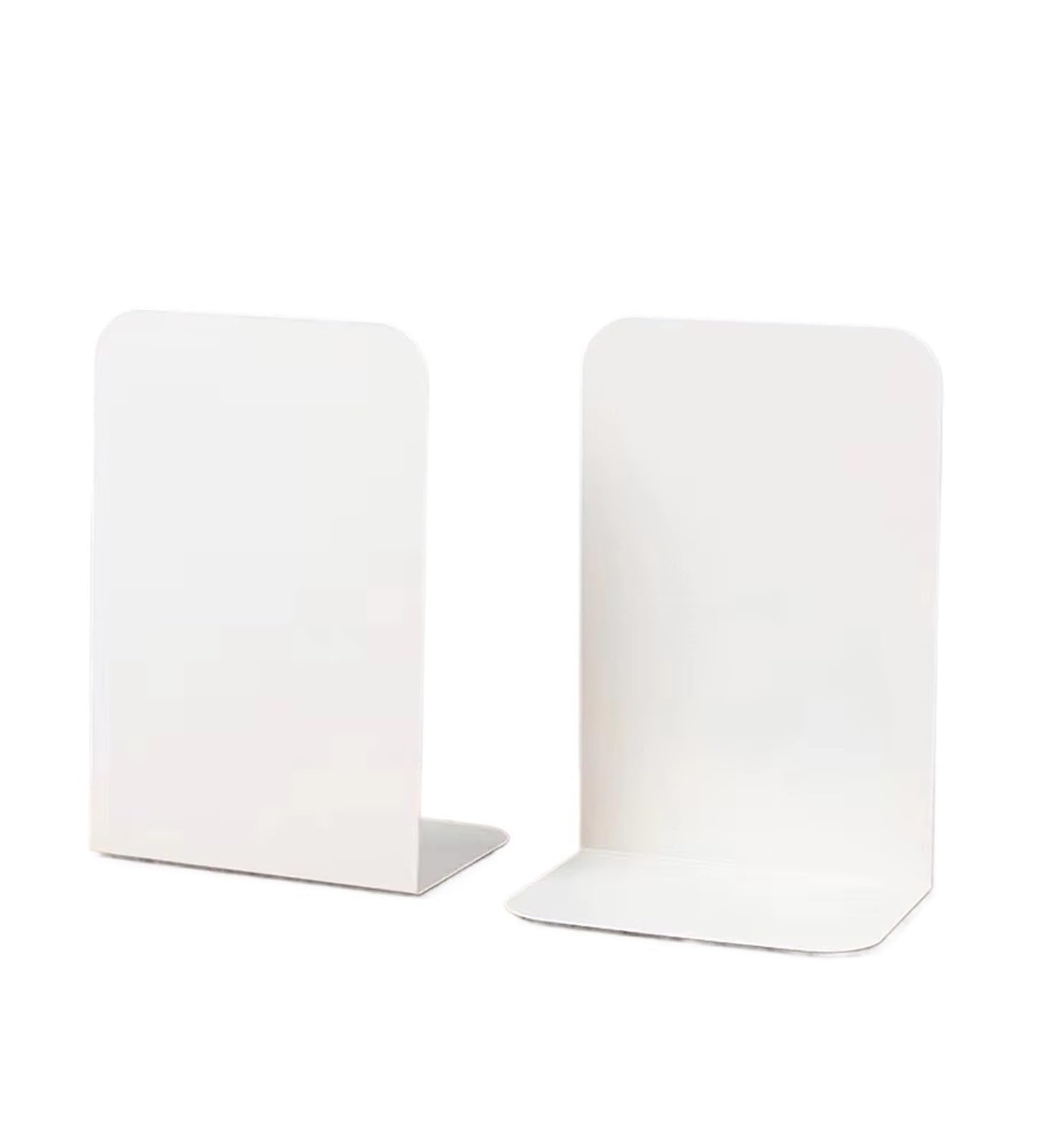 Bookends 1 Pair Home Office Organization Bookend Bookstop Shelf Heavy Duty Bookshelf Brackets Sturdy Bookshelves Partitions Kitchen(WHITE)