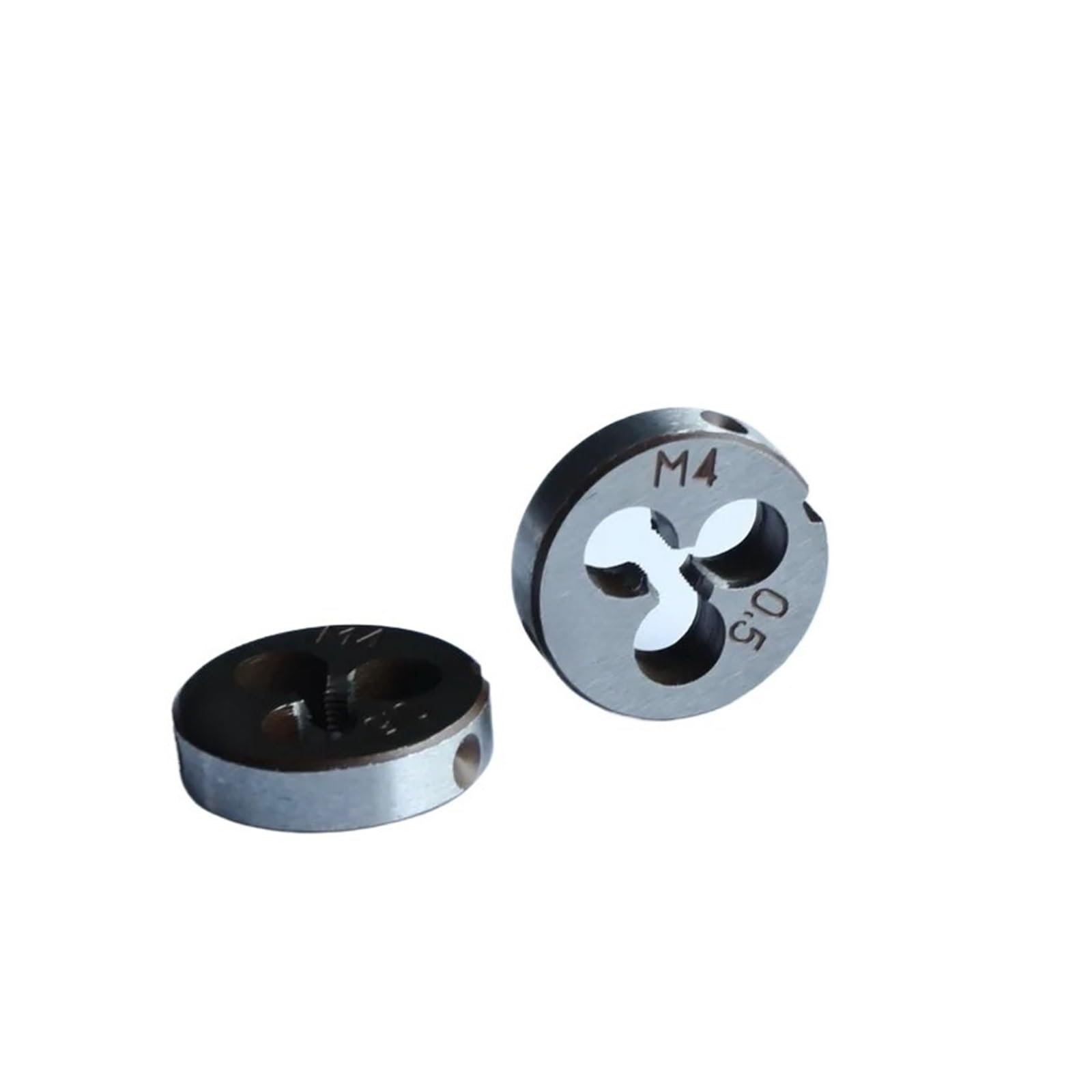 Xchiaueo Ivory 2Pcs M4*0.5 Right Hand Manual Dies For Steel Iron Aluminum Workpieces Outer Threads Maker