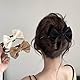 Inateannal Seidensatin Schleife Haarspange Schwarz Seidenband Schleife Clips Französisch Twist Banane Clip Barrettes Seide Bowknot Haarspangen Banane Haar Kralle Clip Twist Haar Styling Clip Barrettes