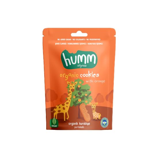 Humm Organic Organik Vegan Portakallı Kurabiye - 55g