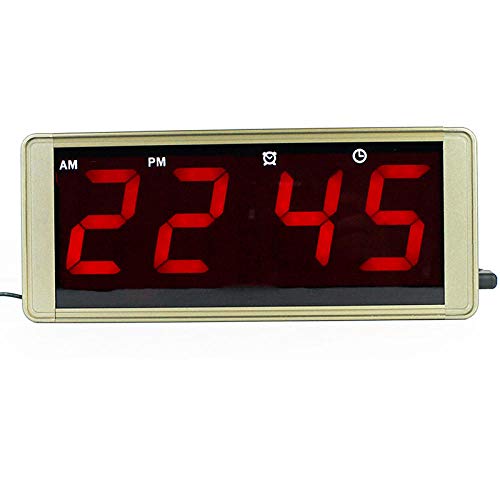 Horloge murale LED grand format réveil de table électronique numérique métal